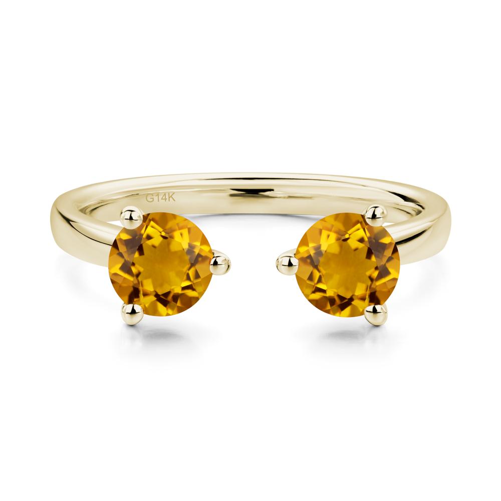 Citrine Open Toi Et Moi Ring | LUO Jewelry #metal_14k yellow gold