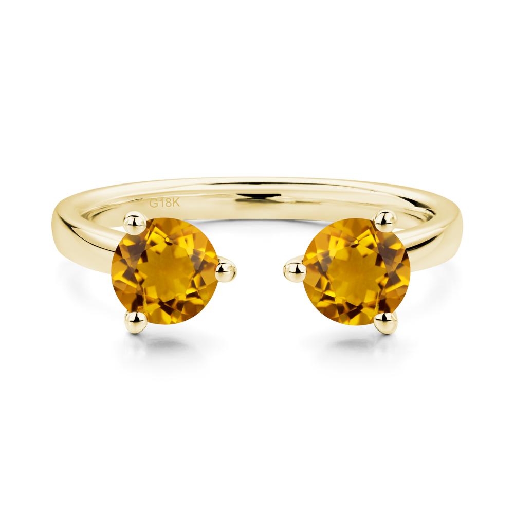 Citrine Open Toi Et Moi Ring | LUO Jewelry #metal_18k yellow gold