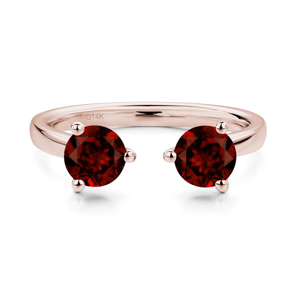 Adjustable Garnet Ring | LUO Jewelry #metal_14k rose gold