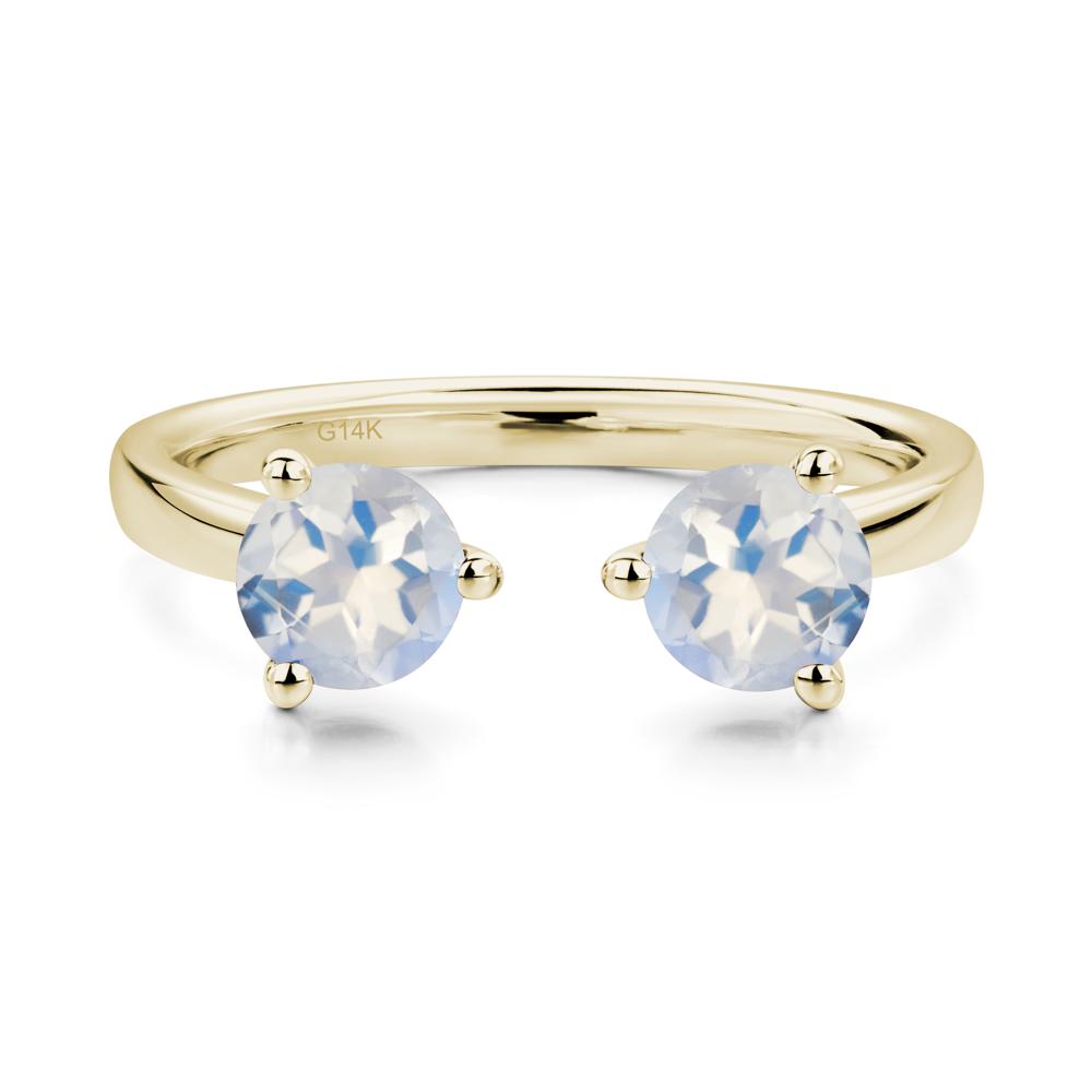 Moonstone Open Toi Et Moi Ring | LUO Jewelry #metal_14k yellow gold