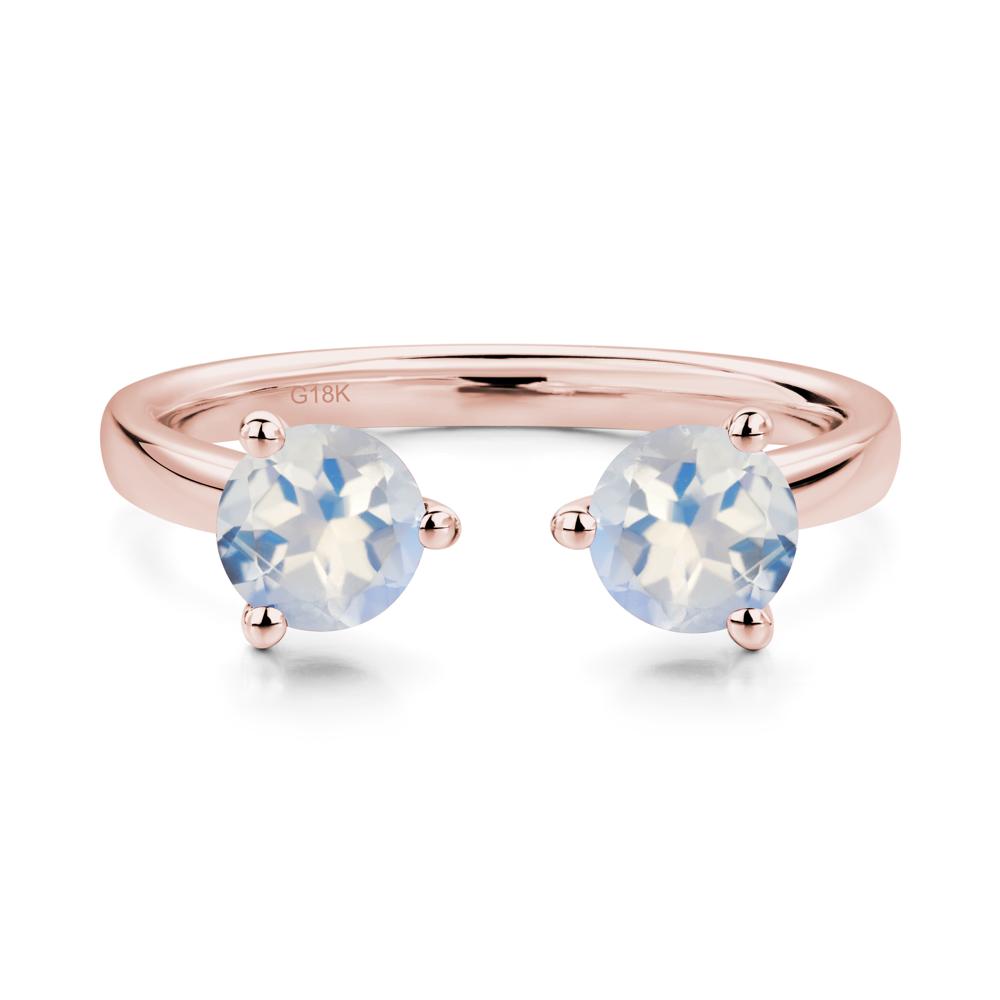 Moonstone Open Toi Et Moi Ring | LUO Jewelry #metal_18k rose gold