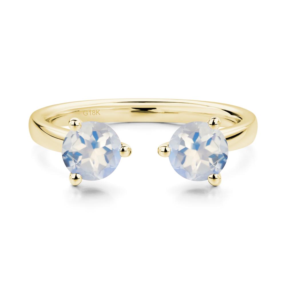 Moonstone Open Toi Et Moi Ring | LUO Jewelry #metal_18k yellow gold