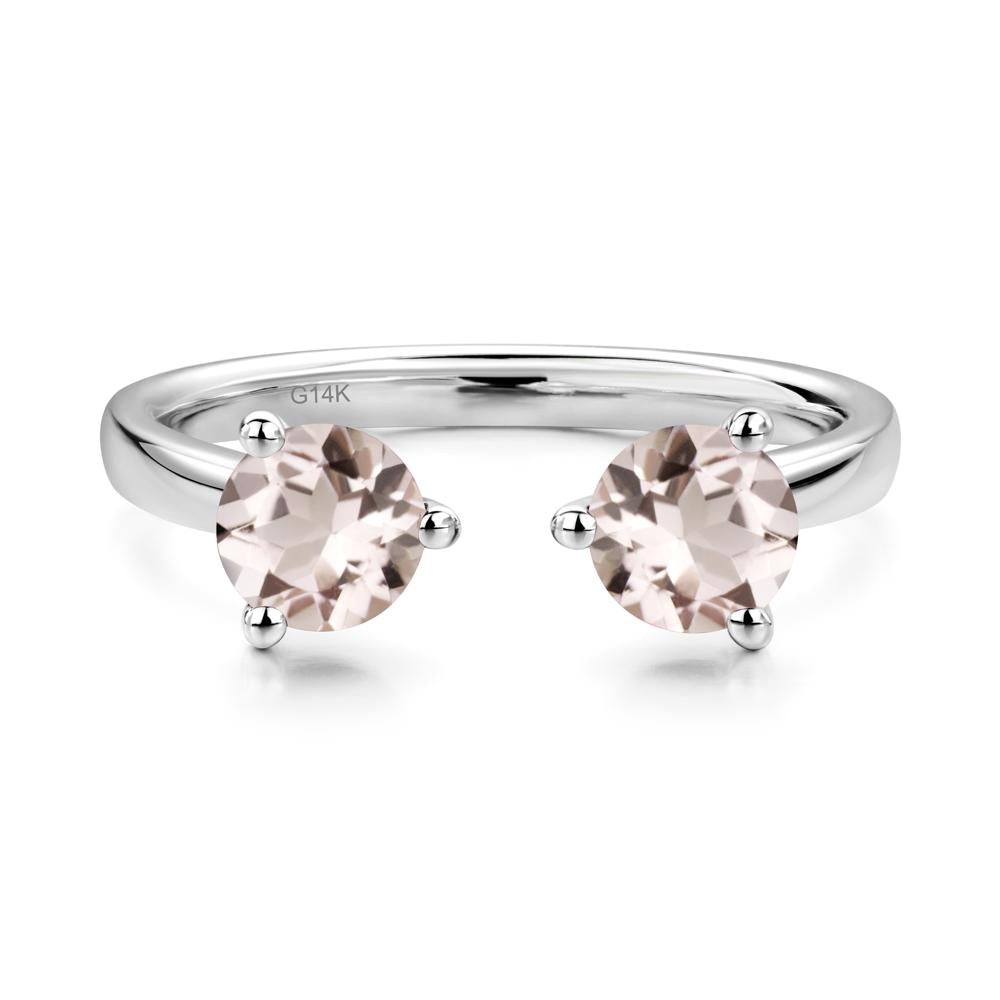 Adjustable Morganite Ring | LUO Jewelry #metal_14k white gold