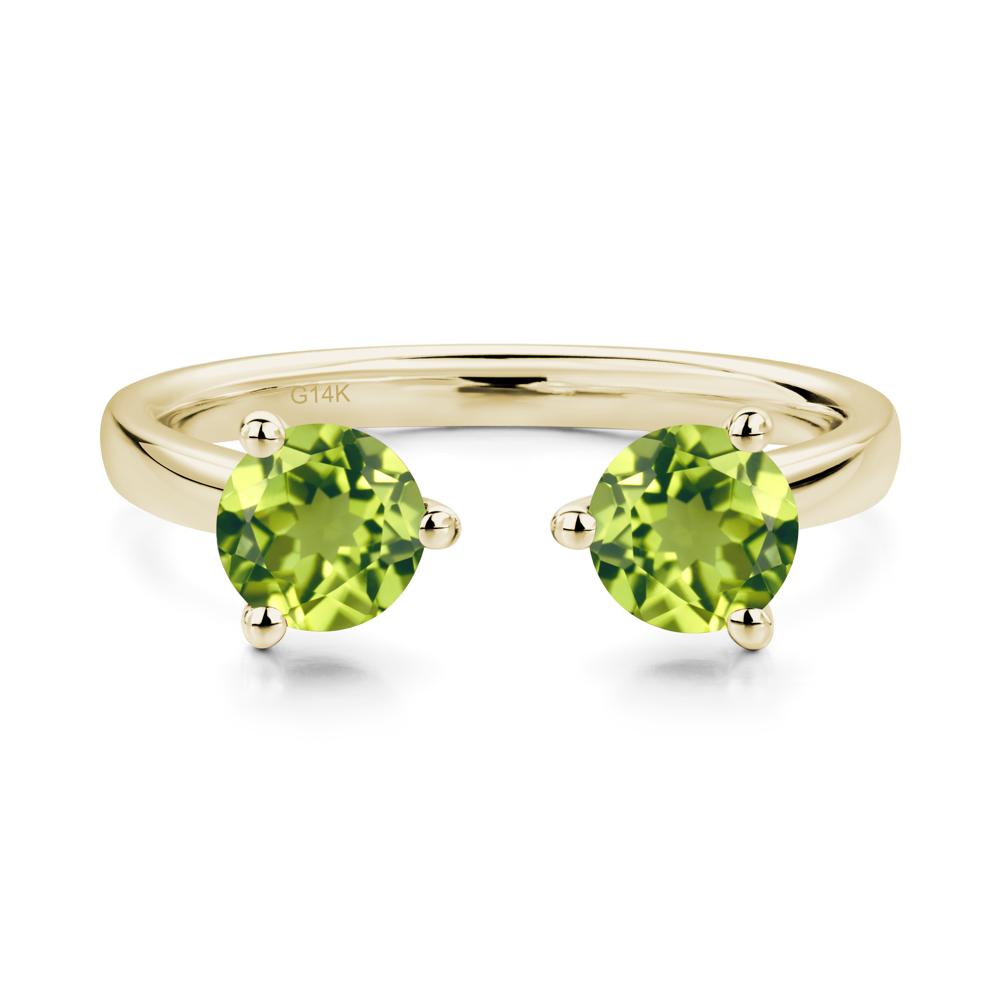 Peridot Open Toi Et Moi Ring | LUO Jewelry #metal_14k yellow gold