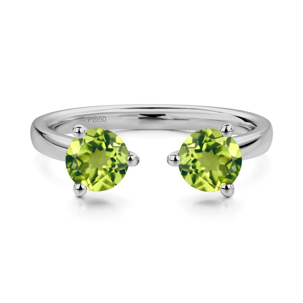 Peridot Open Toi Et Moi Ring | LUO Jewelry #metal_platinum