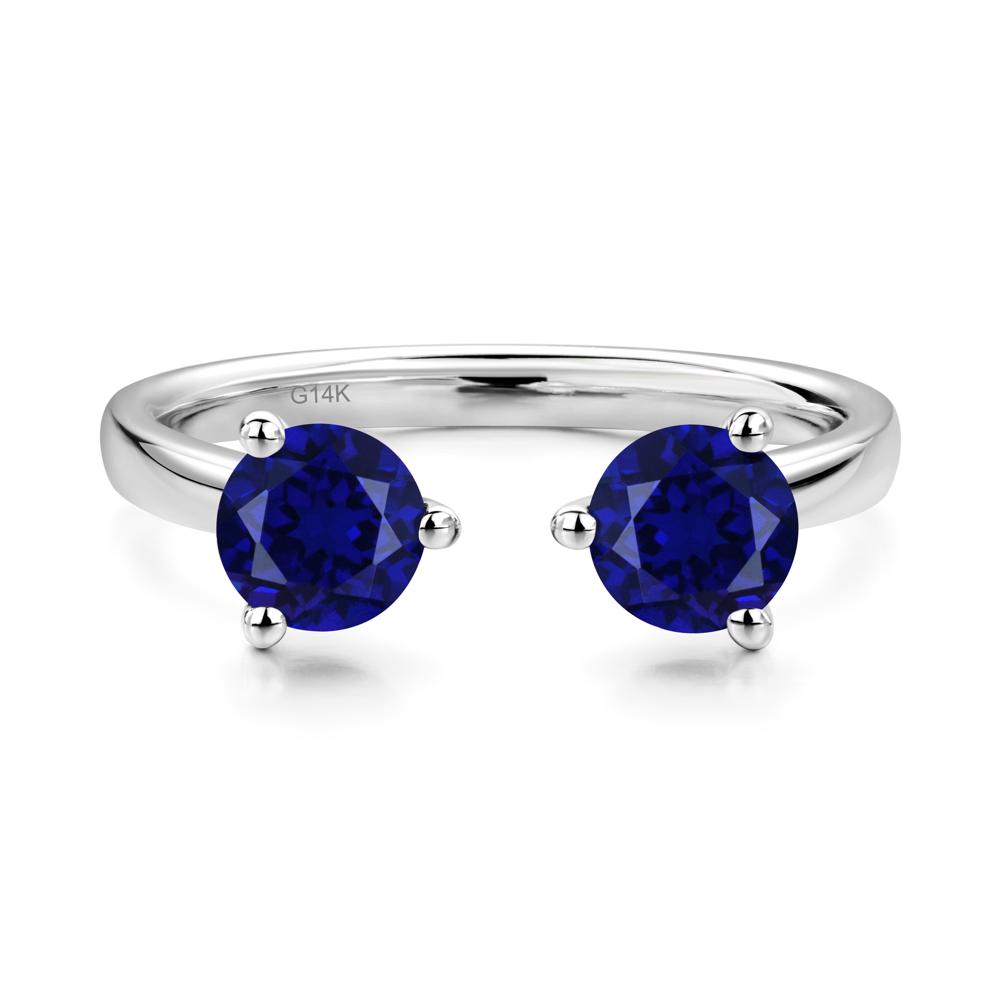 Adjustable Sapphire Ring | LUO Jewelry #metal_14k white gold