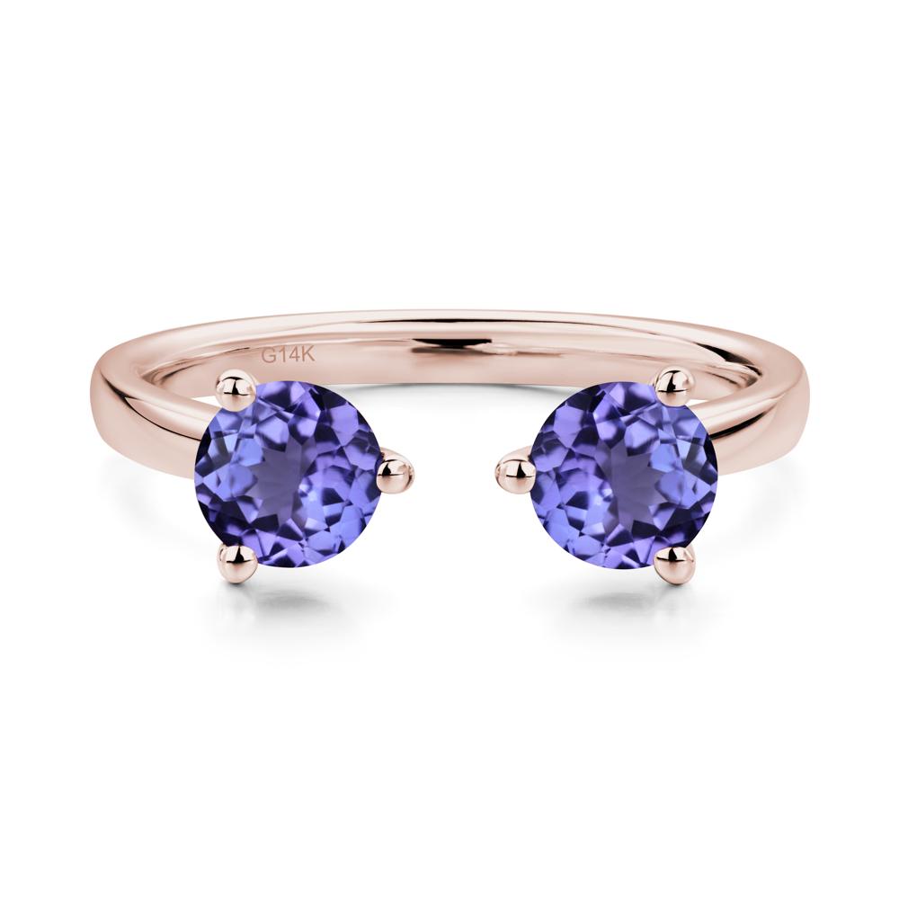 Adjustable Tanzanite Ring | LUO Jewelry #metal_14k rose gold