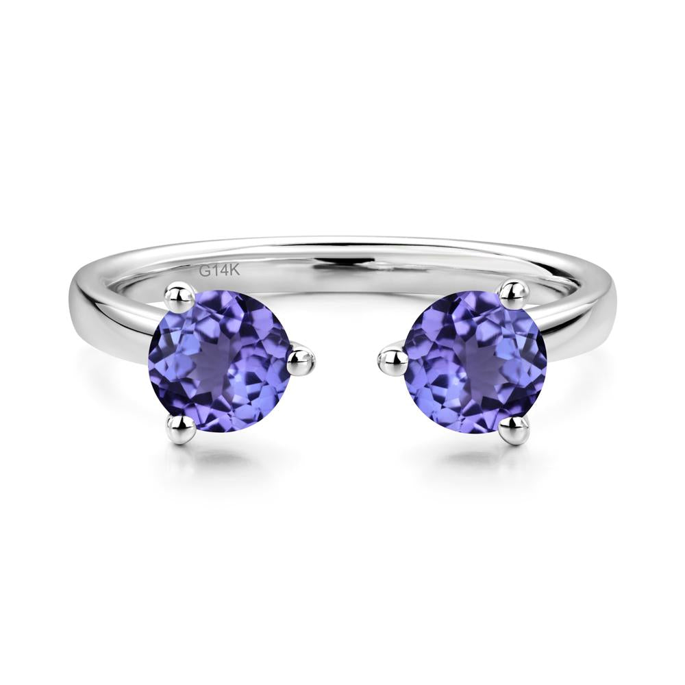 Adjustable Tanzanite Ring | LUO Jewelry #metal_14k white gold