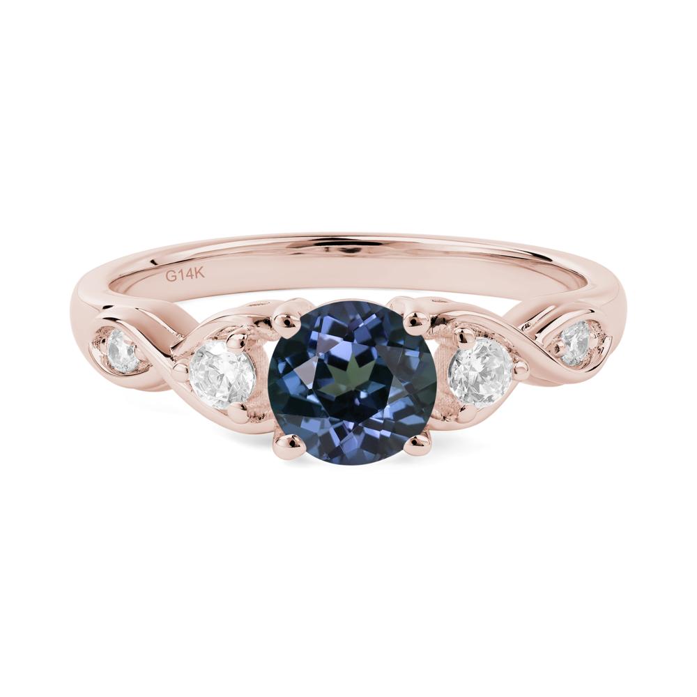 Alexandrite Twisted Ring - LUO Jewelry #metal_14k rose gold