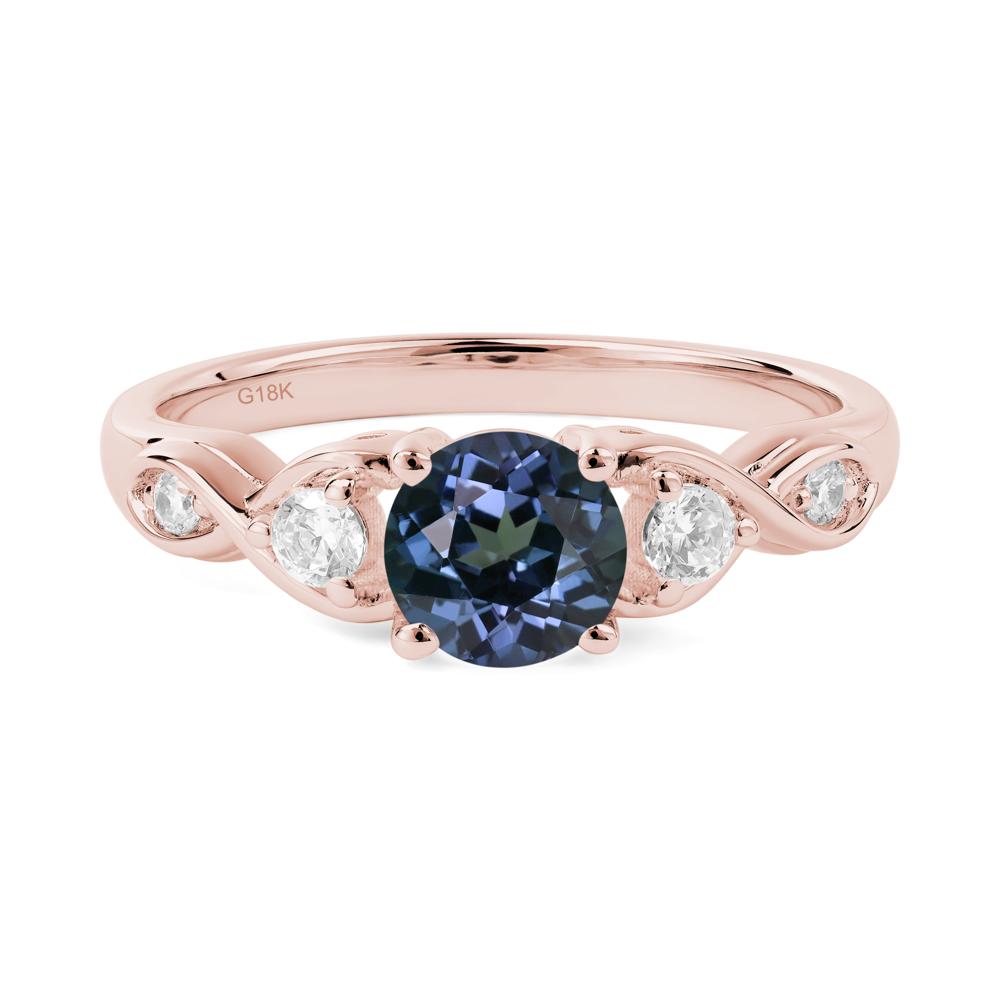 Alexandrite Twisted Ring - LUO Jewelry #metal_18k rose gold