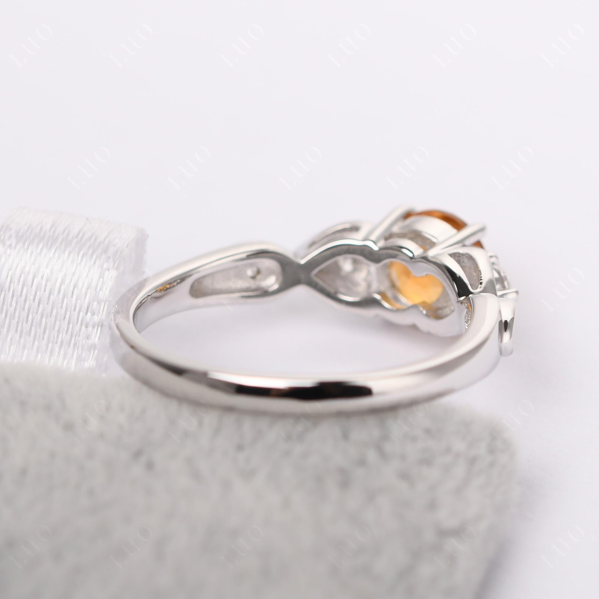 Citrine Twisted Ring - LUO Jewelry 