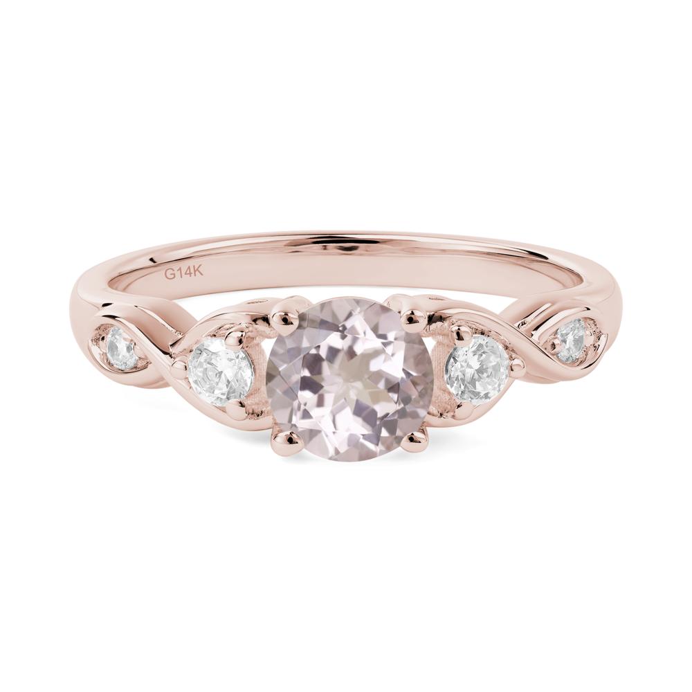 Morganite Twisted Ring - LUO Jewelry #metal_14k rose gold