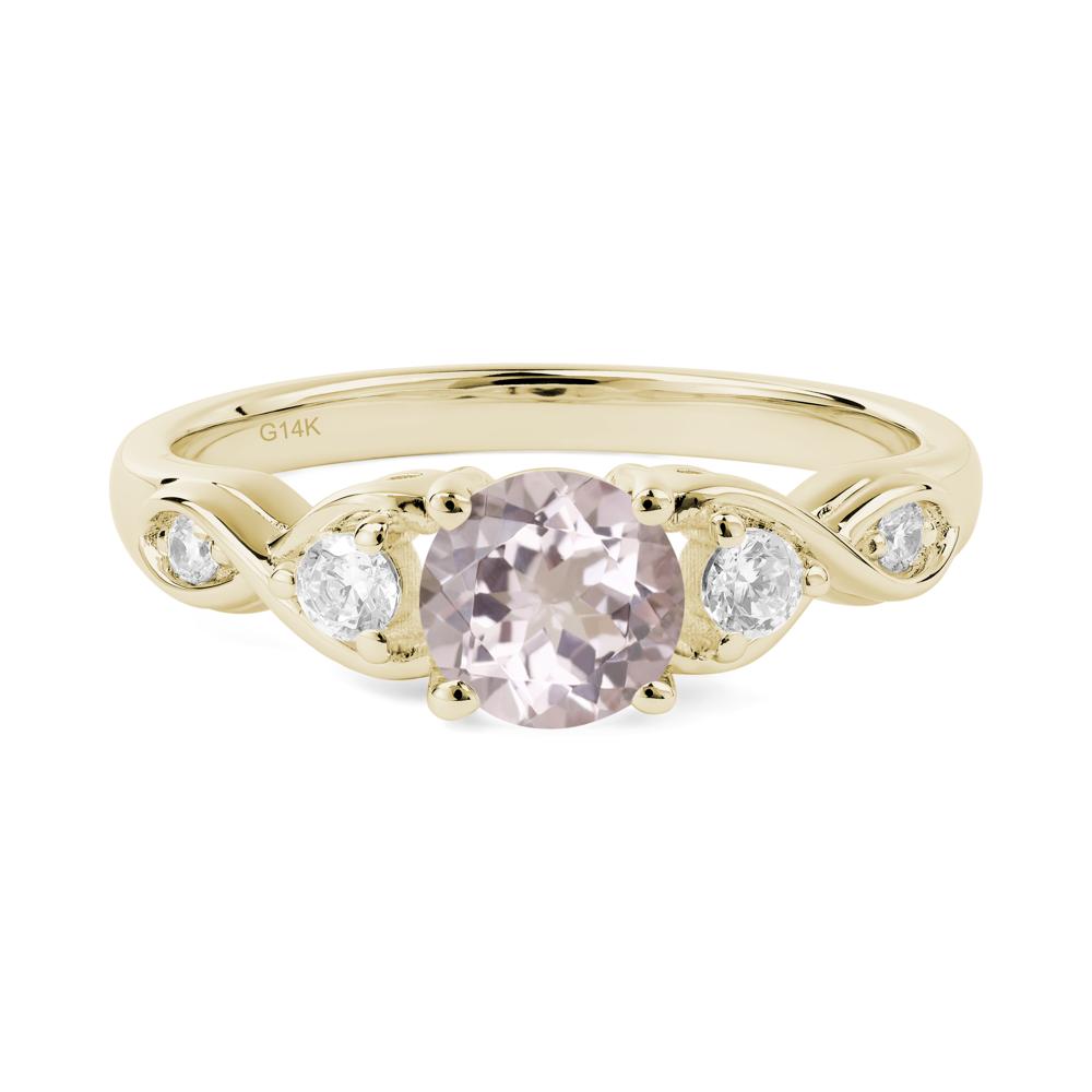 Morganite Twisted Ring - LUO Jewelry #metal_14k yellow gold