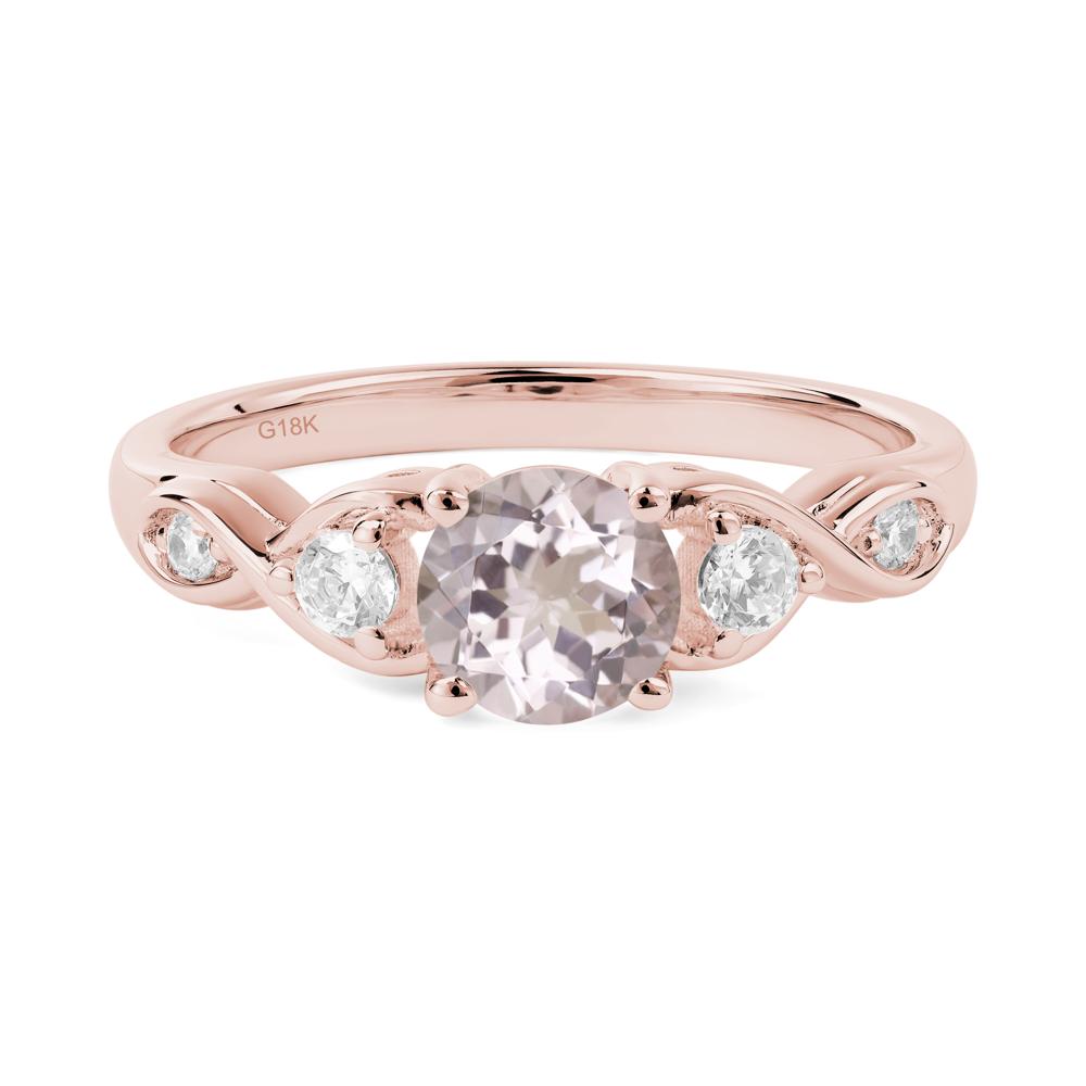 Morganite Twisted Ring - LUO Jewelry #metal_18k rose gold