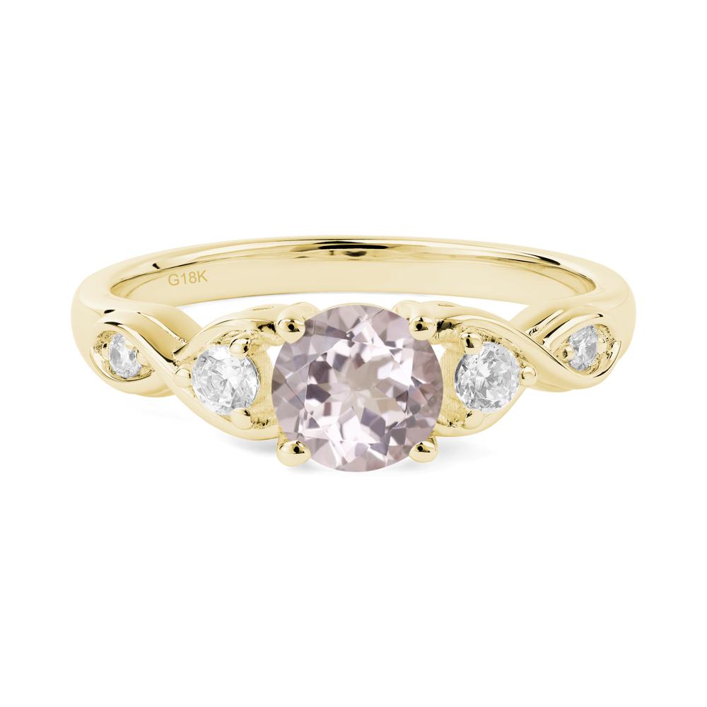 Morganite Twisted Ring - LUO Jewelry #metal_18k yellow gold