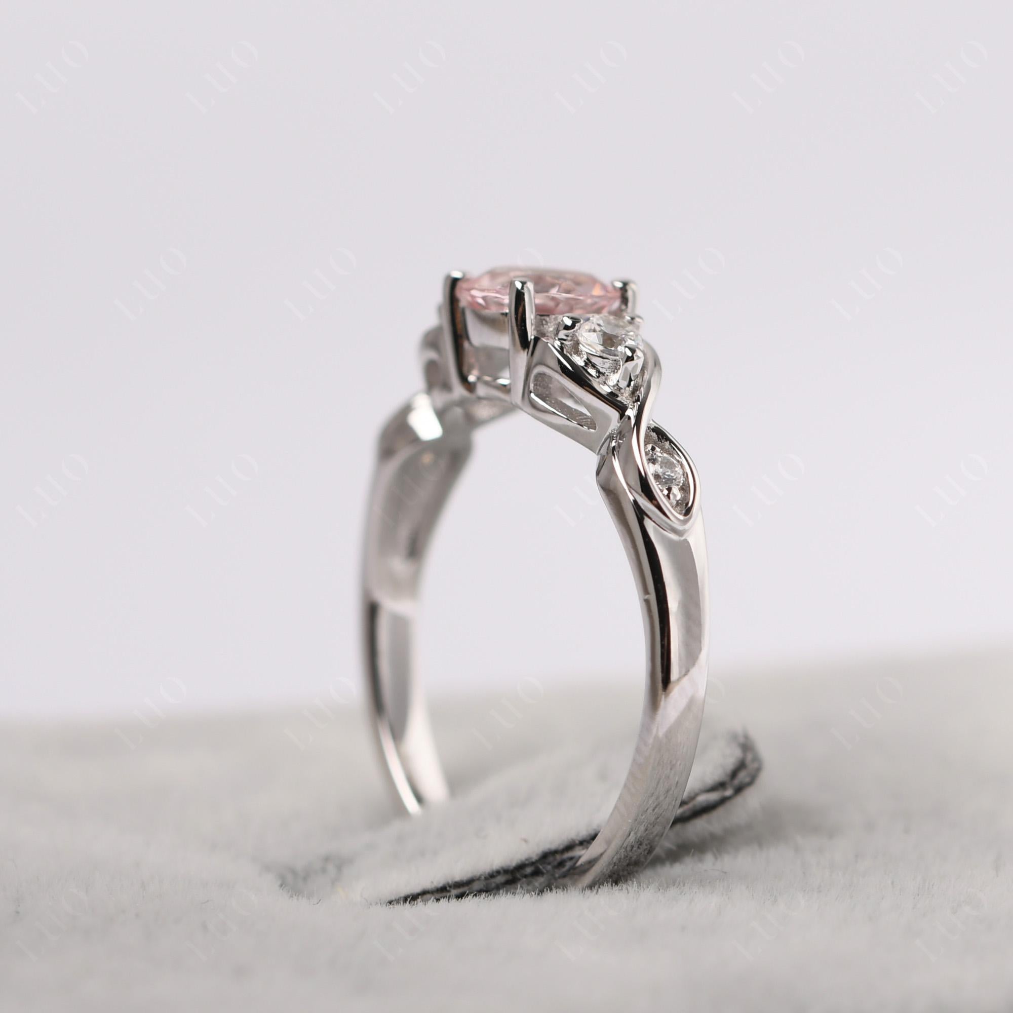 Morganite Twisted Ring - LUO Jewelry 