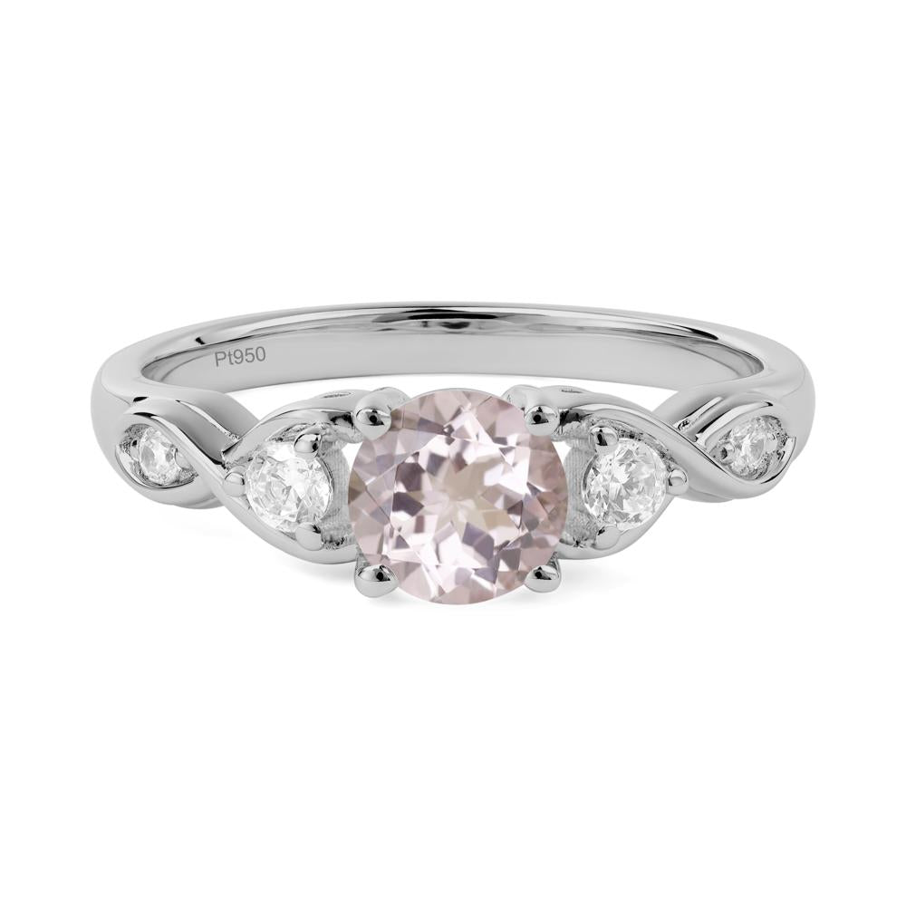 Morganite Twisted Ring - LUO Jewelry #metal_platinum