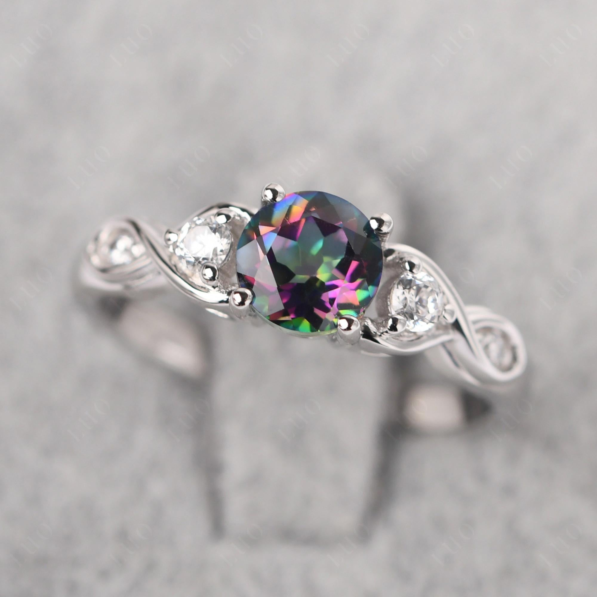 Mystic Topaz Twisted Ring - LUO Jewelry 