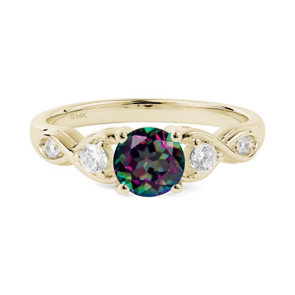 Mystic Topaz Twisted Ring - LUO Jewelry #metal_14k yellow gold