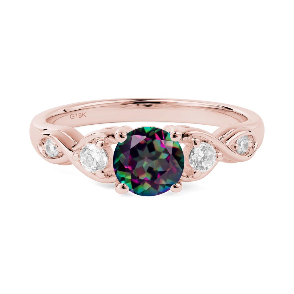 Mystic Topaz Twisted Ring - LUO Jewelry #metal_18k rose gold