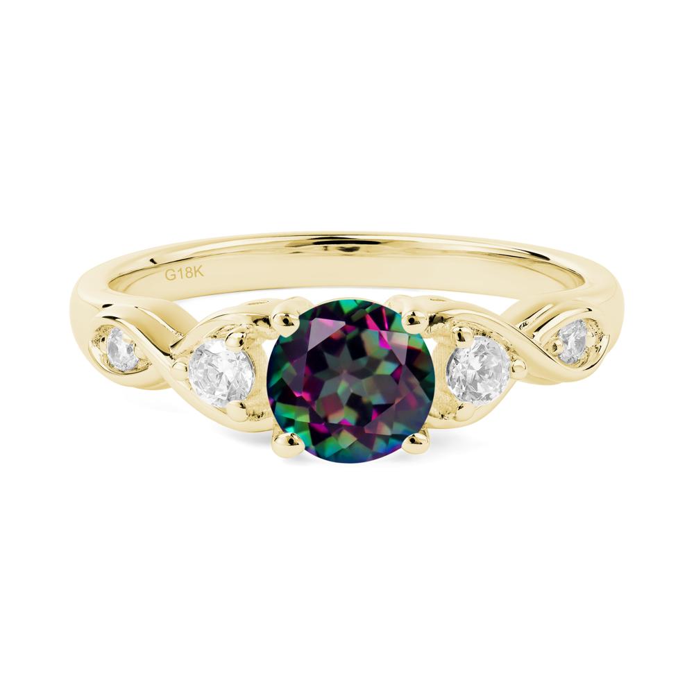 Mystic Topaz Twisted Ring - LUO Jewelry #metal_18k yellow gold