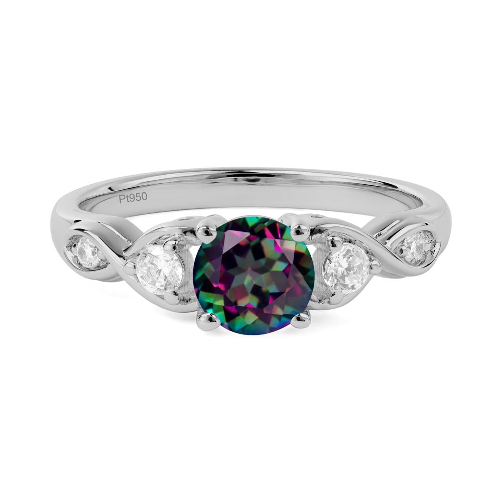 Mystic Topaz Twisted Ring - LUO Jewelry #metal_platinum