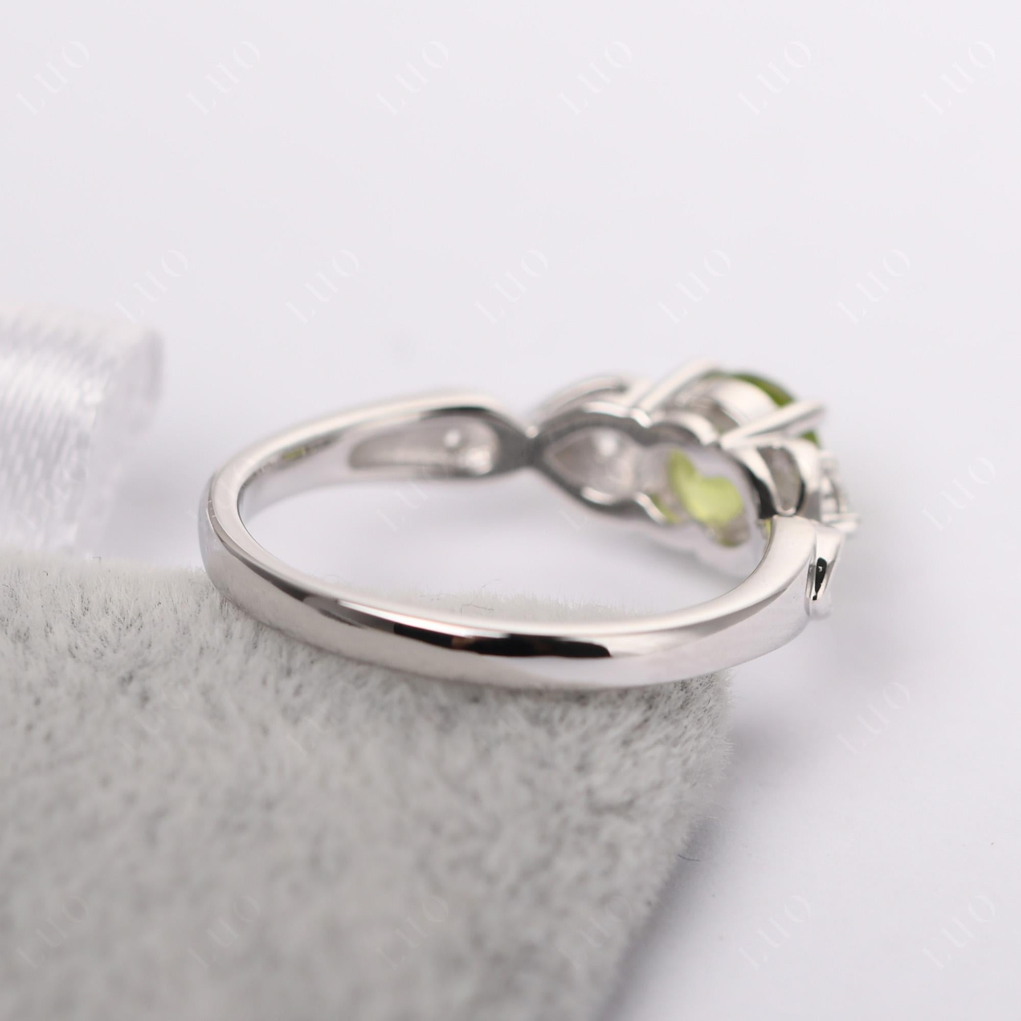 Peridot Twisted Ring - LUO Jewelry 