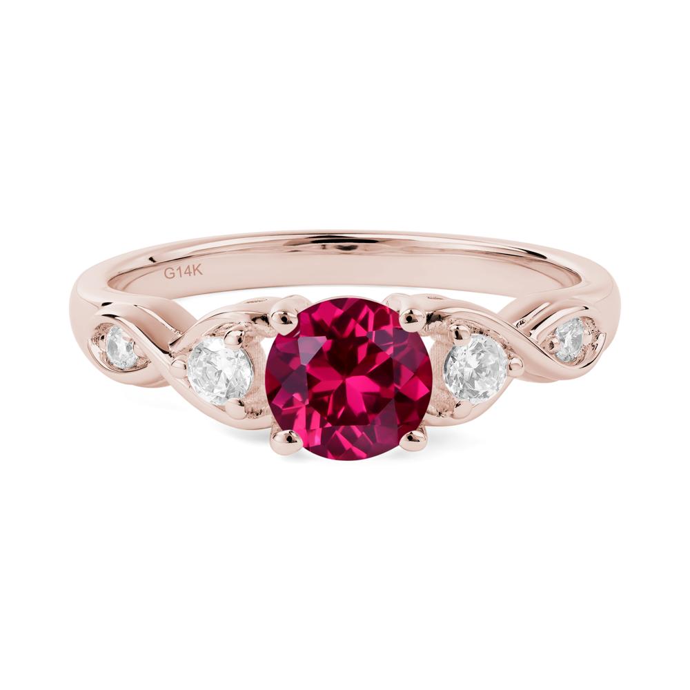 Ruby Twisted Ring - LUO Jewelry #metal_14k rose gold