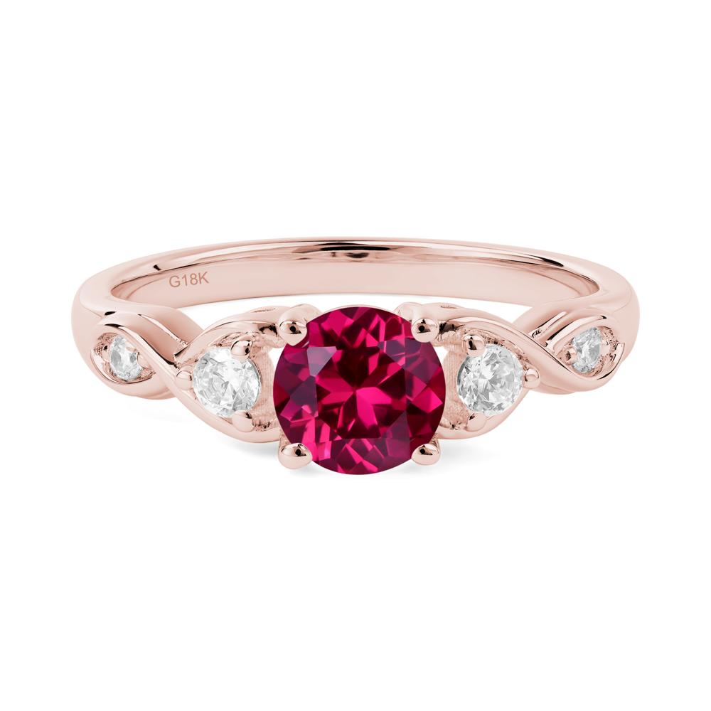 Ruby Twisted Ring - LUO Jewelry #metal_18k rose gold