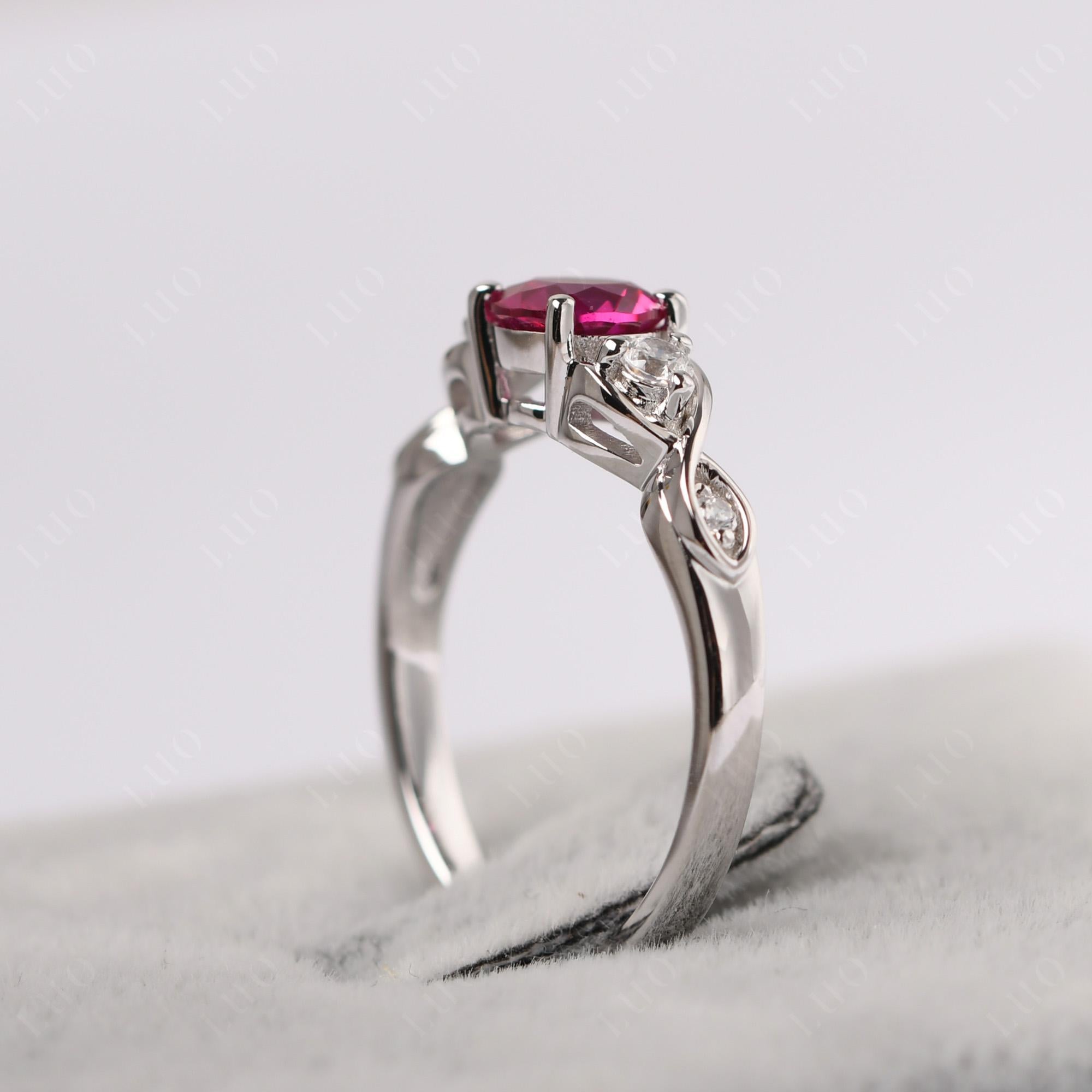 Ruby Twisted Ring - LUO Jewelry 