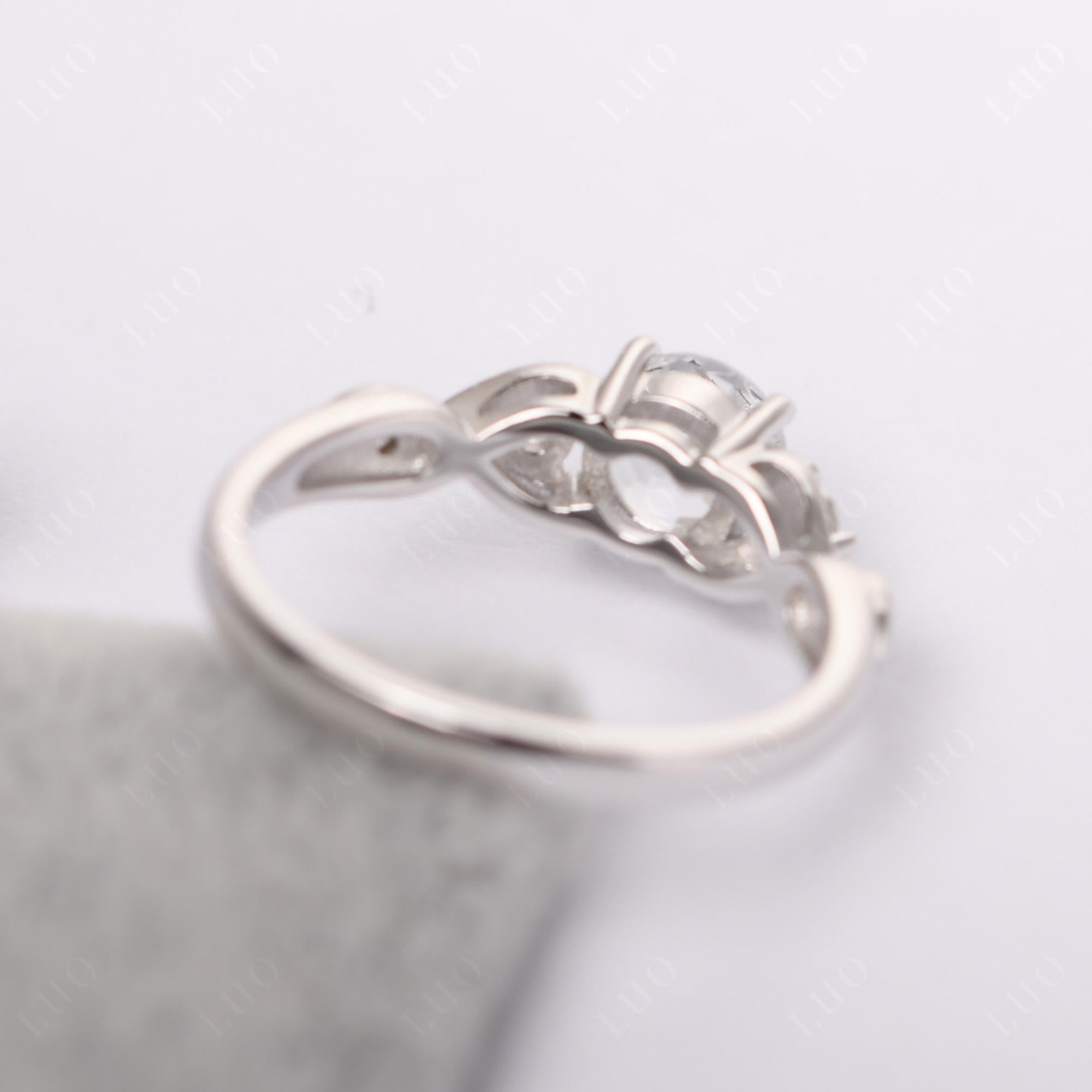 White Topaz Twisted Ring - LUO Jewelry 