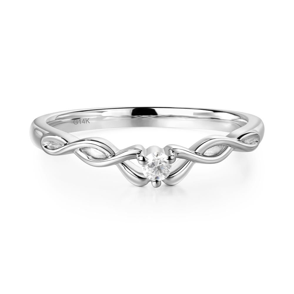 Grey Moissanite Twisted Ring - LUO Jewelry #metal_xxxxx