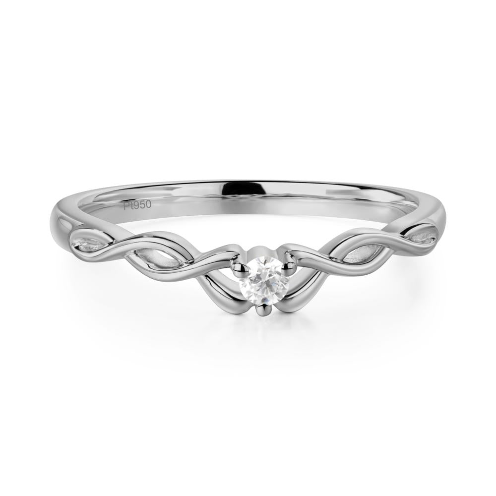 Grey Moissanite Twisted Ring - LUO Jewelry #metal_xxxxx