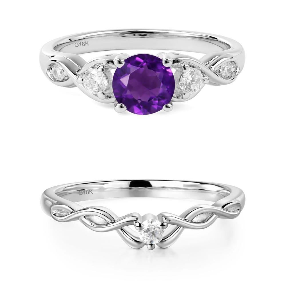 Amethyst Twisted Ring - LUO Jewelry #metal_xxxxx