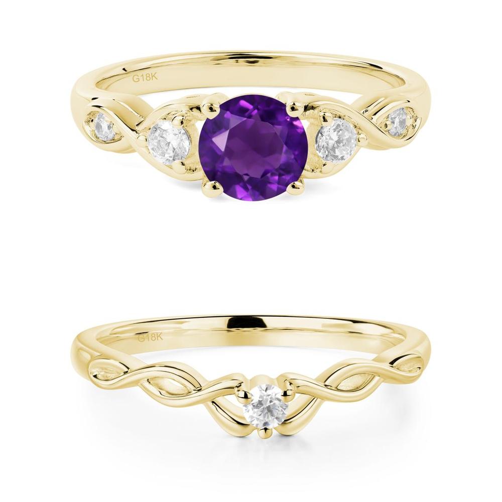 Amethyst Twisted Ring - LUO Jewelry #metal_xxxxx