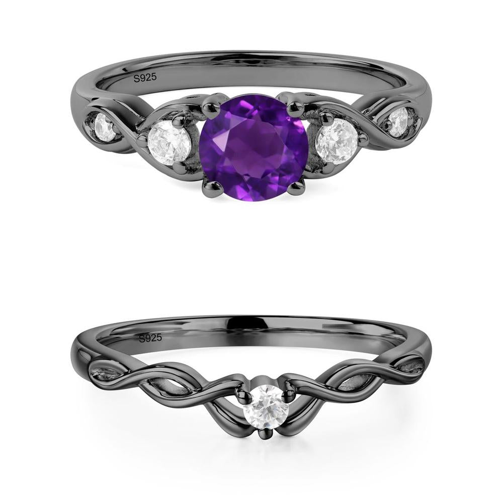 Amethyst Twisted Ring - LUO Jewelry #metal_xxxxx