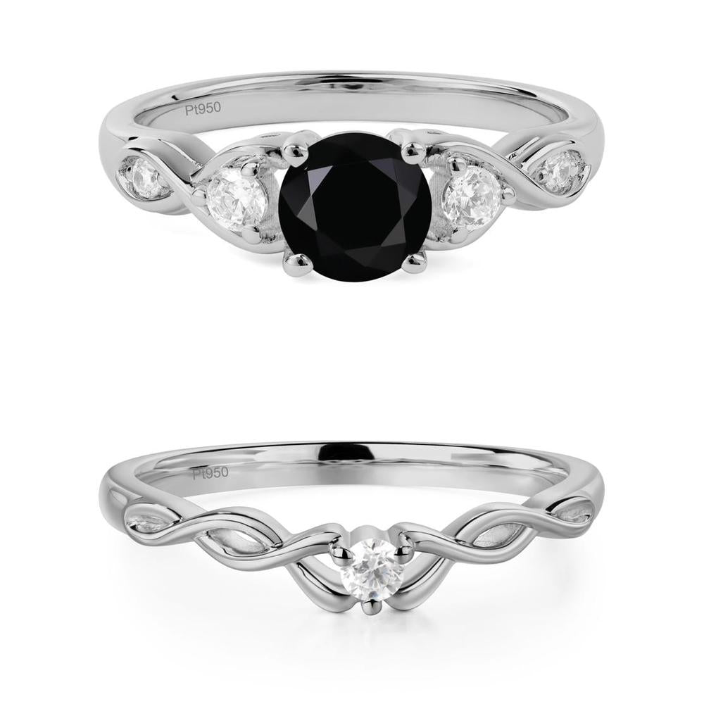 Black Spinel Twisted Ring - LUO Jewelry #metal_xxxxx