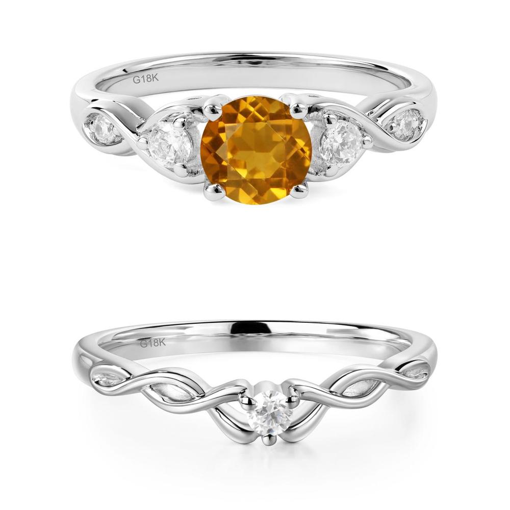 Citrine Twisted Ring - LUO Jewelry #metal_xxxxx