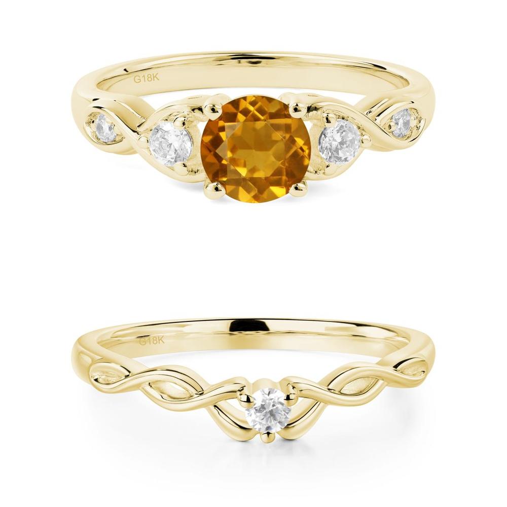 Citrine Twisted Ring - LUO Jewelry #metal_xxxxx