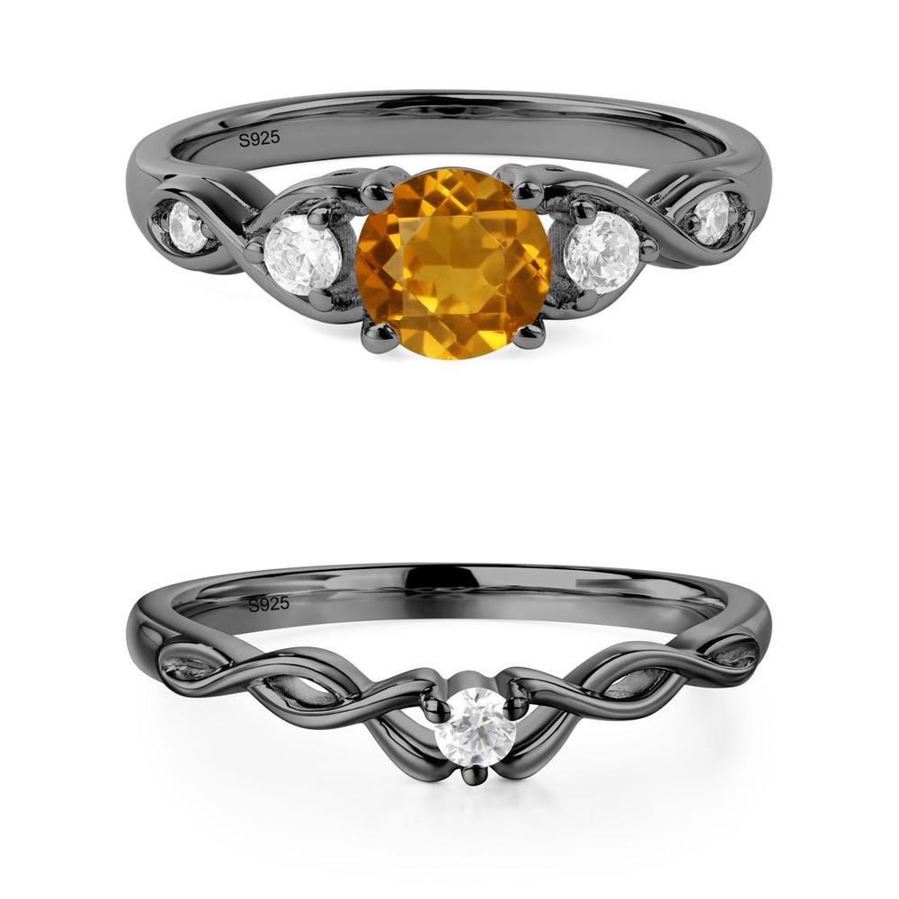 Citrine Twisted Ring - LUO Jewelry #metal_xxxxx