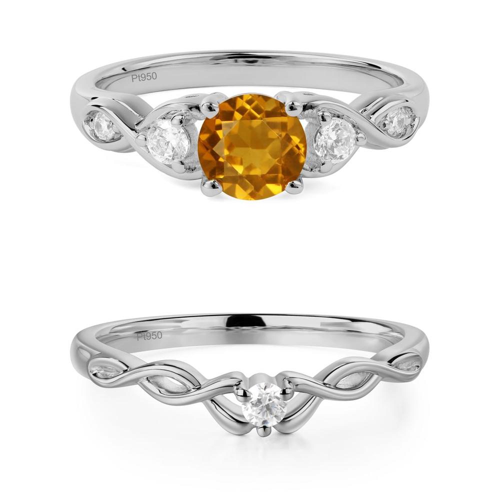 Citrine Twisted Ring - LUO Jewelry #metal_xxxxx