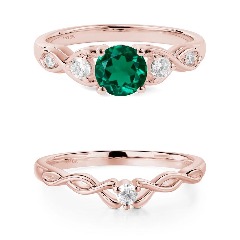 Emerald Twisted Ring - LUO Jewelry #metal_xxxxx