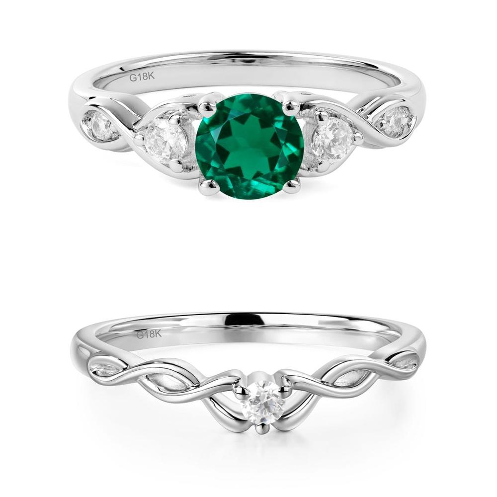 Emerald Twisted Ring - LUO Jewelry #metal_xxxxx