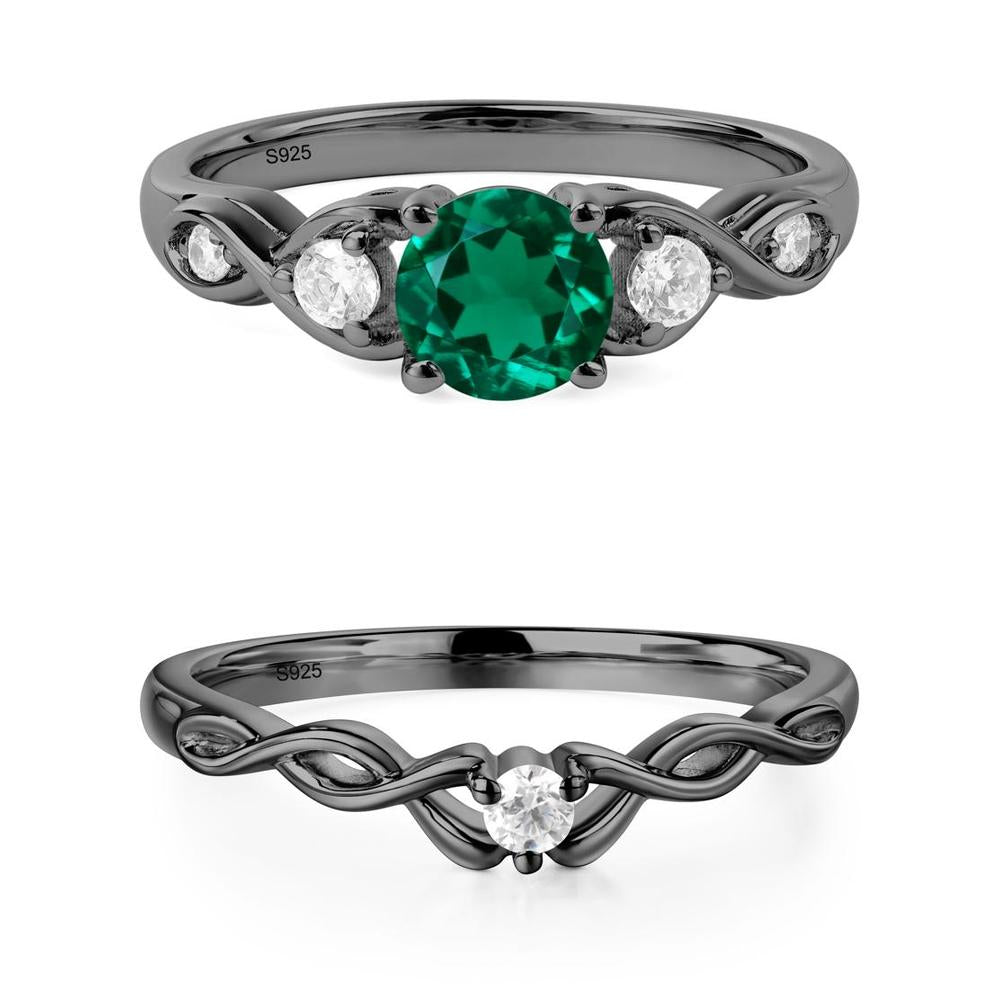 Emerald Twisted Ring - LUO Jewelry #metal_xxxxx