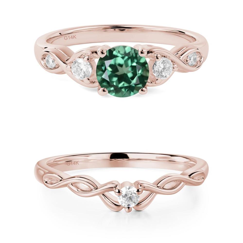 Green Sapphire Twisted Ring - LUO Jewelry #metal_xxxxx