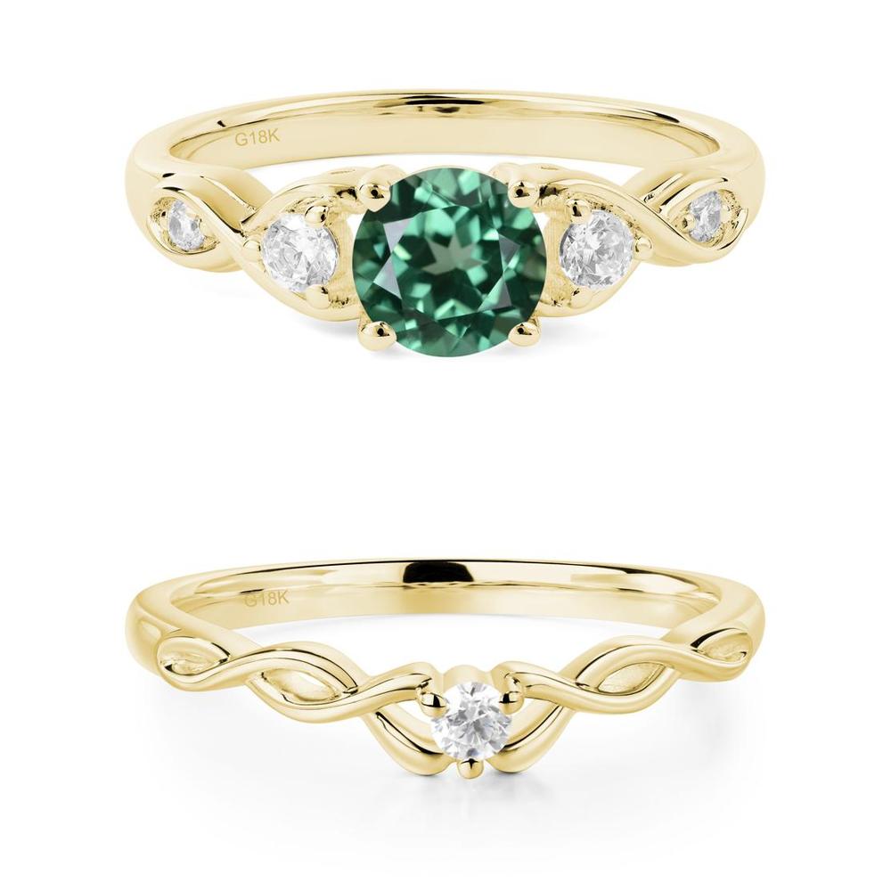 Green Sapphire Twisted Ring - LUO Jewelry #metal_xxxxx