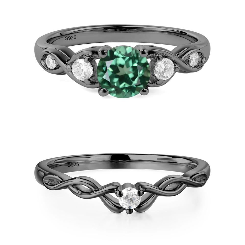 Green Sapphire Twisted Ring - LUO Jewelry #metal_xxxxx