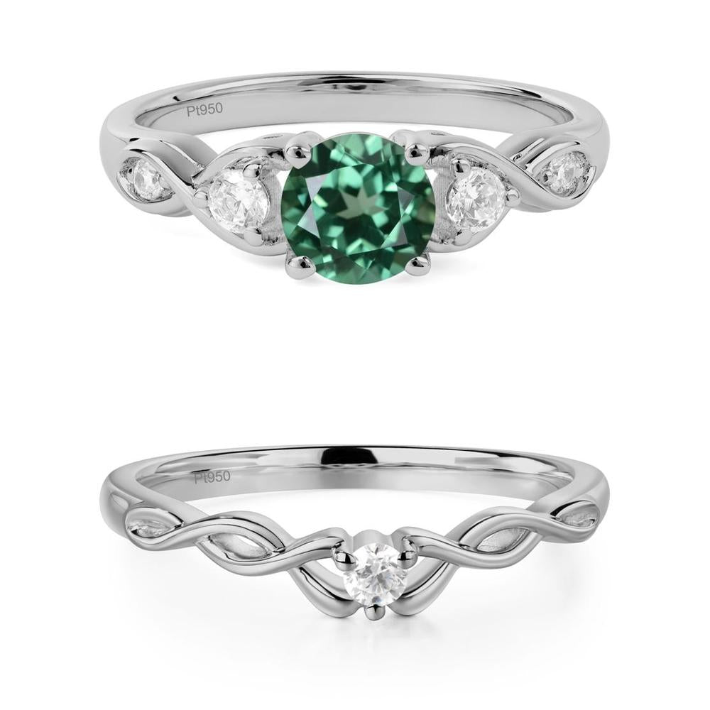 Green Sapphire Twisted Ring - LUO Jewelry #metal_xxxxx