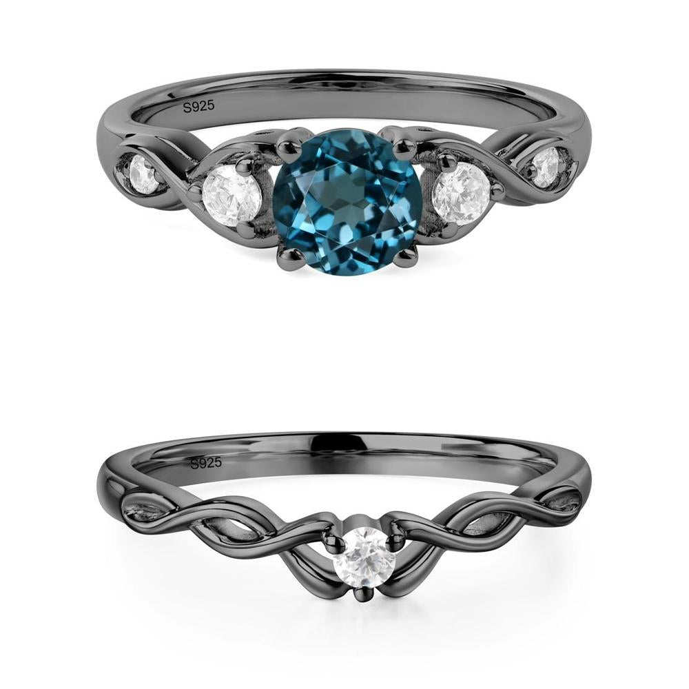 London Blue Topaz Twisted Ring - LUO Jewelry #metal_xxxxx