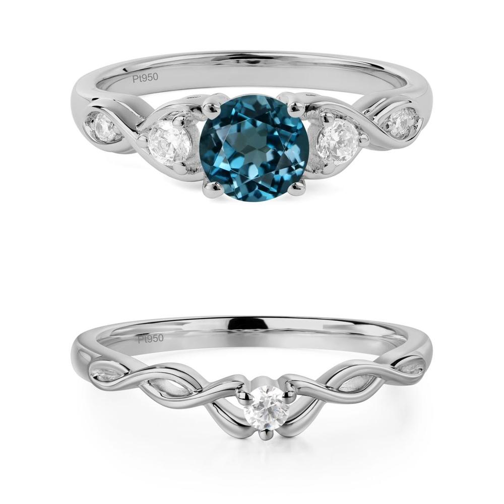 London Blue Topaz Twisted Ring - LUO Jewelry #metal_xxxxx